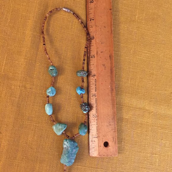 Turquoise Y Necklace - Picture 2 of 3